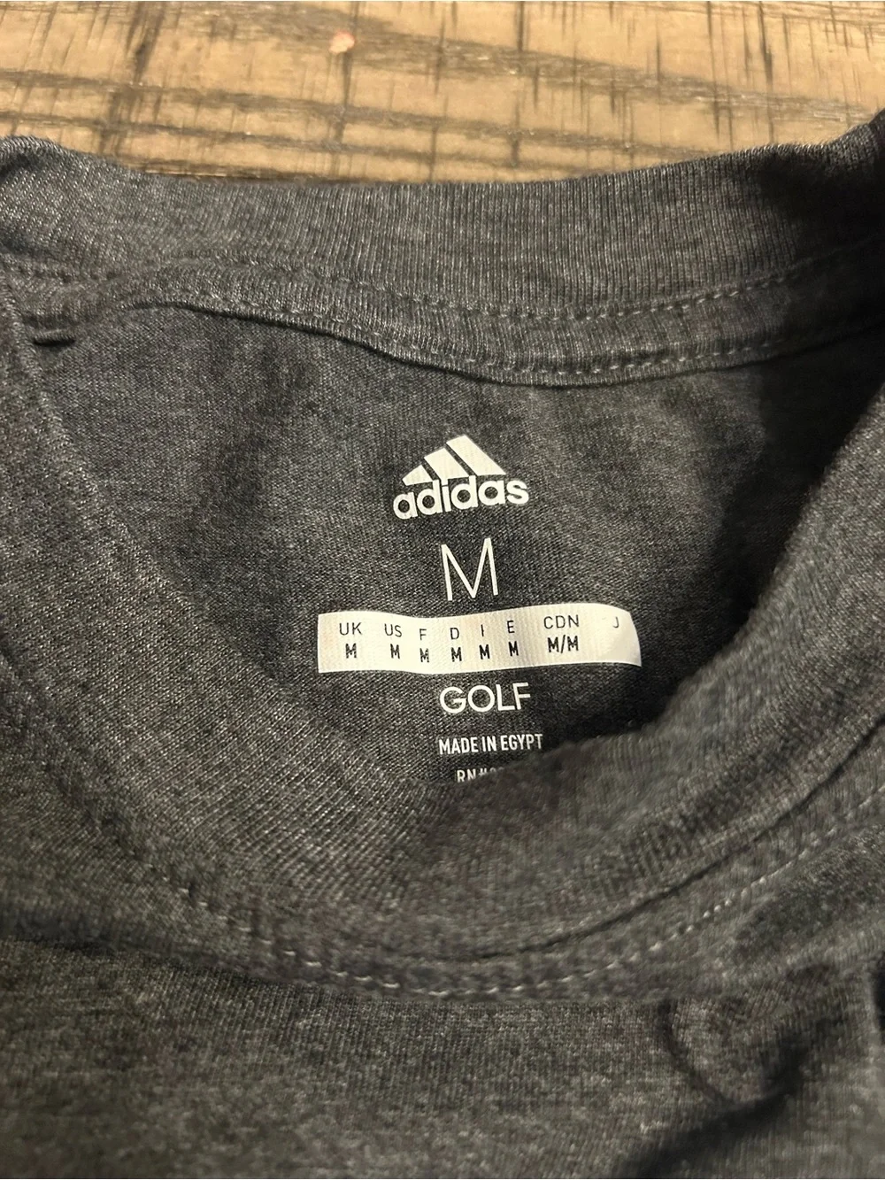 adidas Men's Dark Gray Logo Tee with White Branding